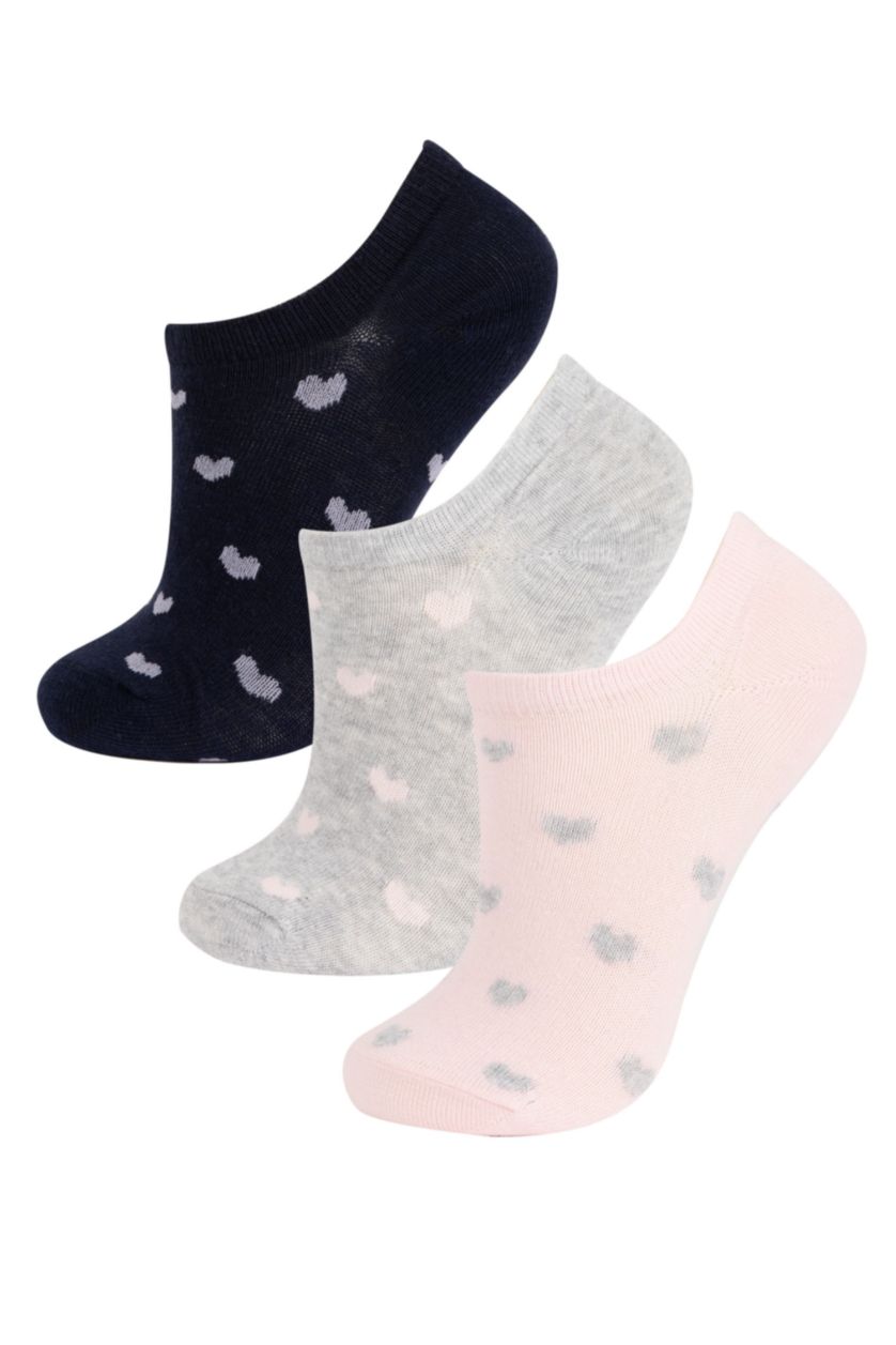 Kadın Karma Kadın 3'lü Pamuklu Sneaker Çorap