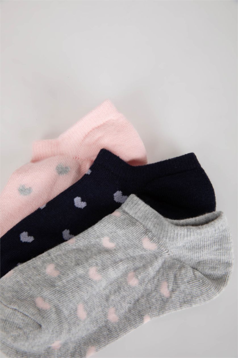 Kadın Karma Kadın 3'lü Pamuklu Sneaker Çorap