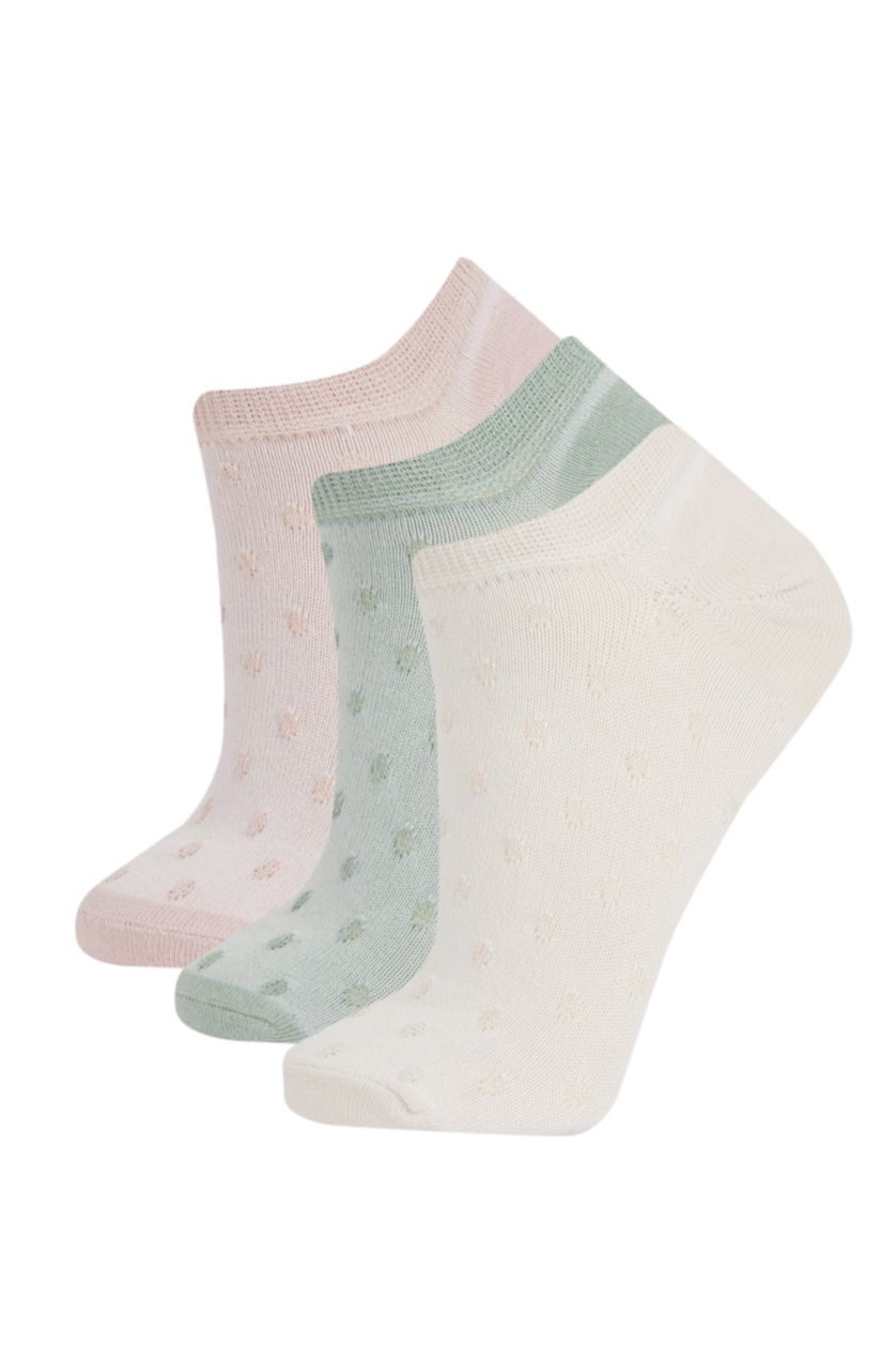 FEMME Yumuşak Chaussettes Courtes Coton Pour Femme - 3 Pièces