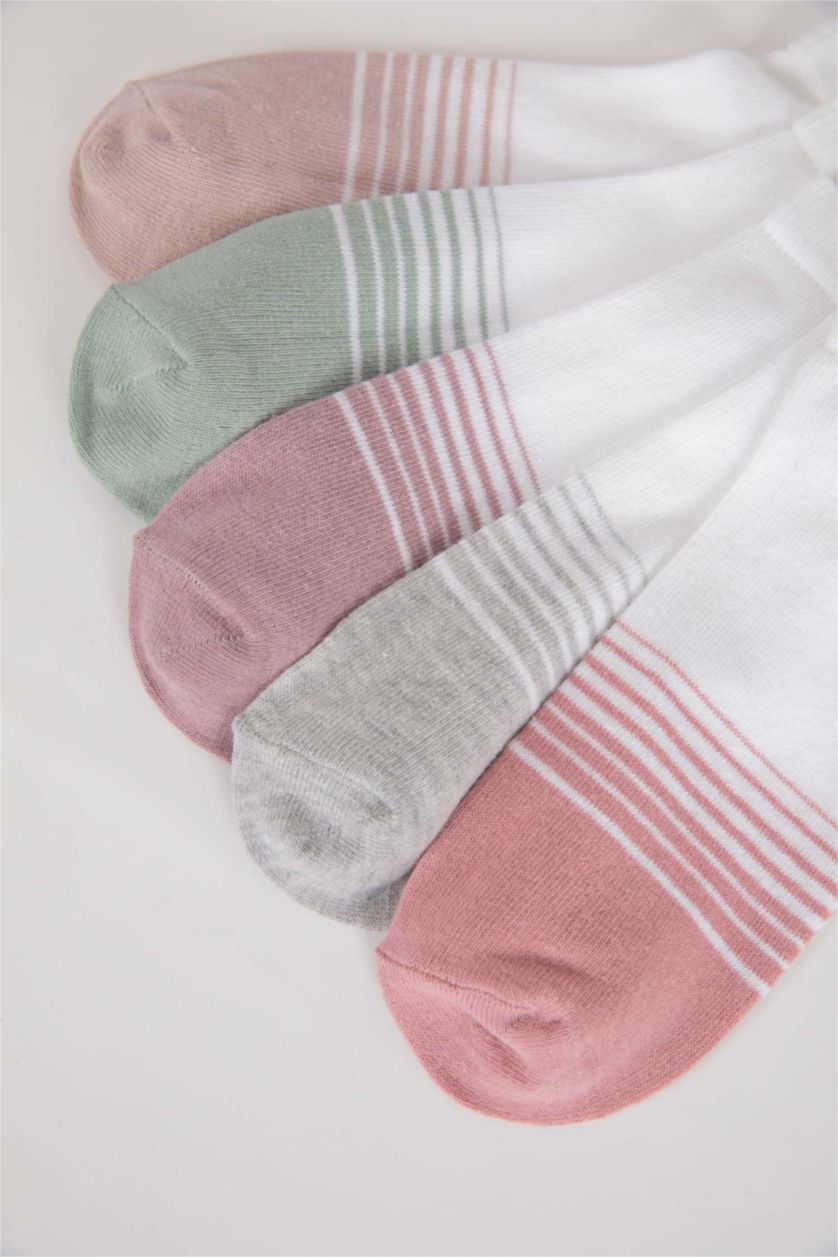Kadın Karma Kadın 5'li Pamuklu Patik Çorap