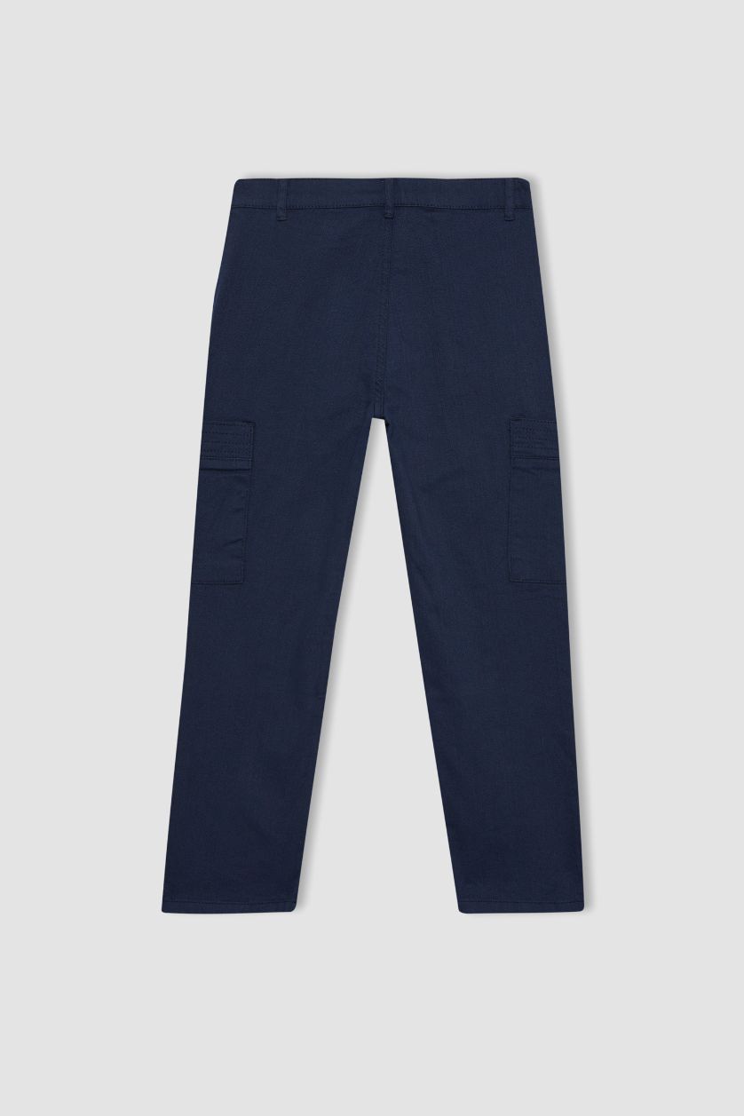 Boys & Teens NAVY Boy Cargo Fit Twill Trousers