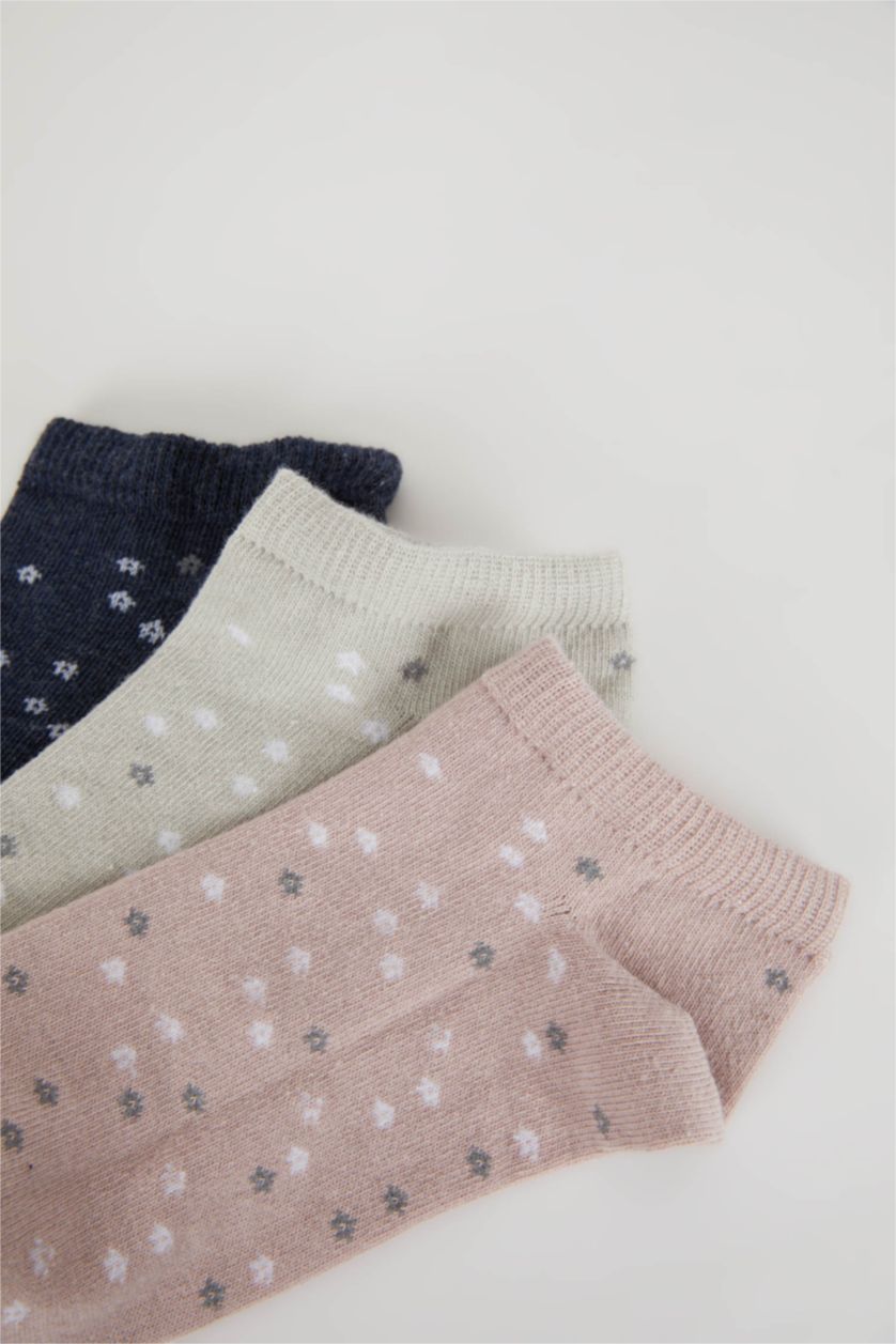 Kadın Karma 3'lü Pamuklu Patik Çorap
