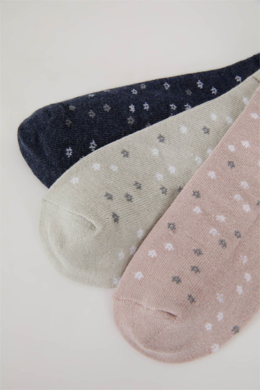 Kadın Karma 3'lü Pamuklu Patik Çorap