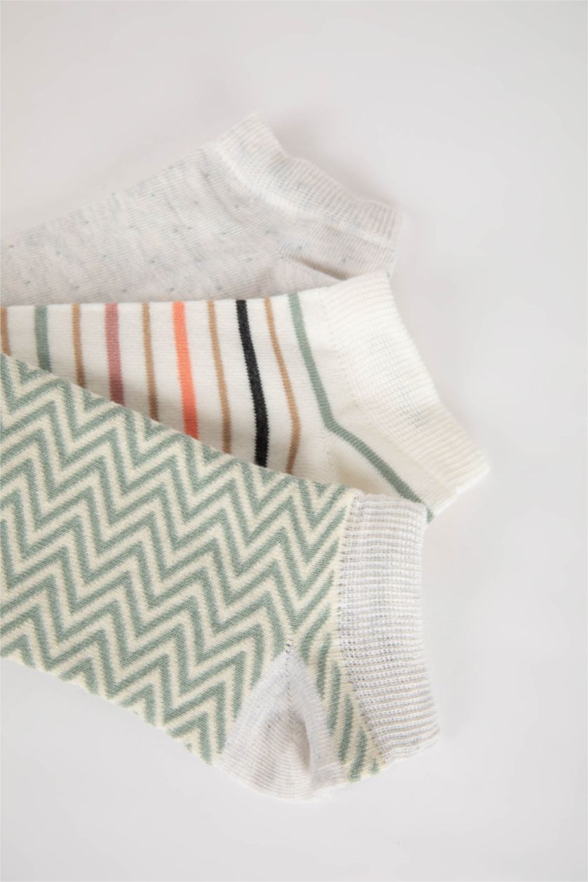 Женщины Разноцветный Носки из хлопка для женщин, 3 пары