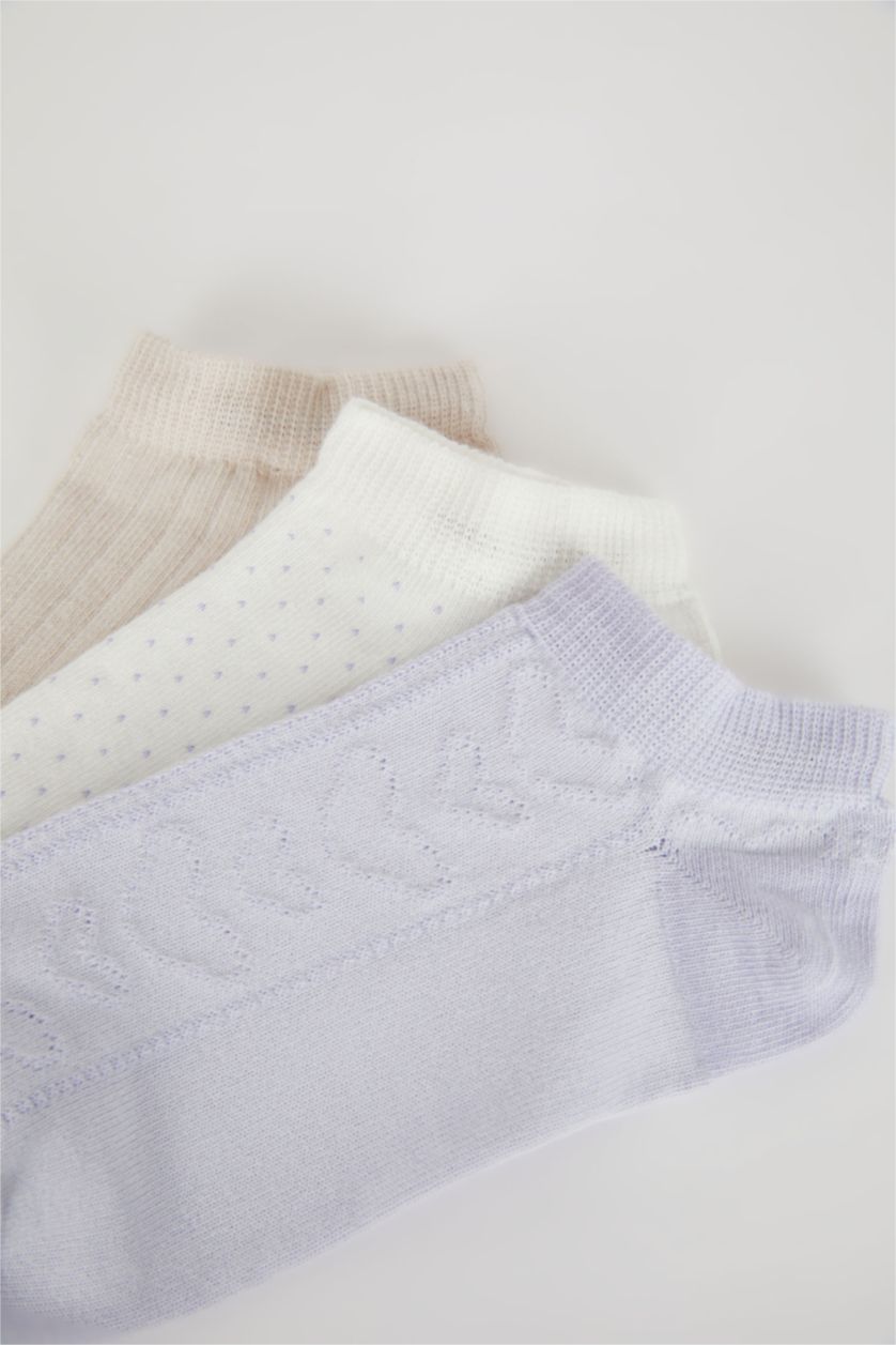 Kadın Karma Kadın 3'lü Pamuklu Patik Çorap