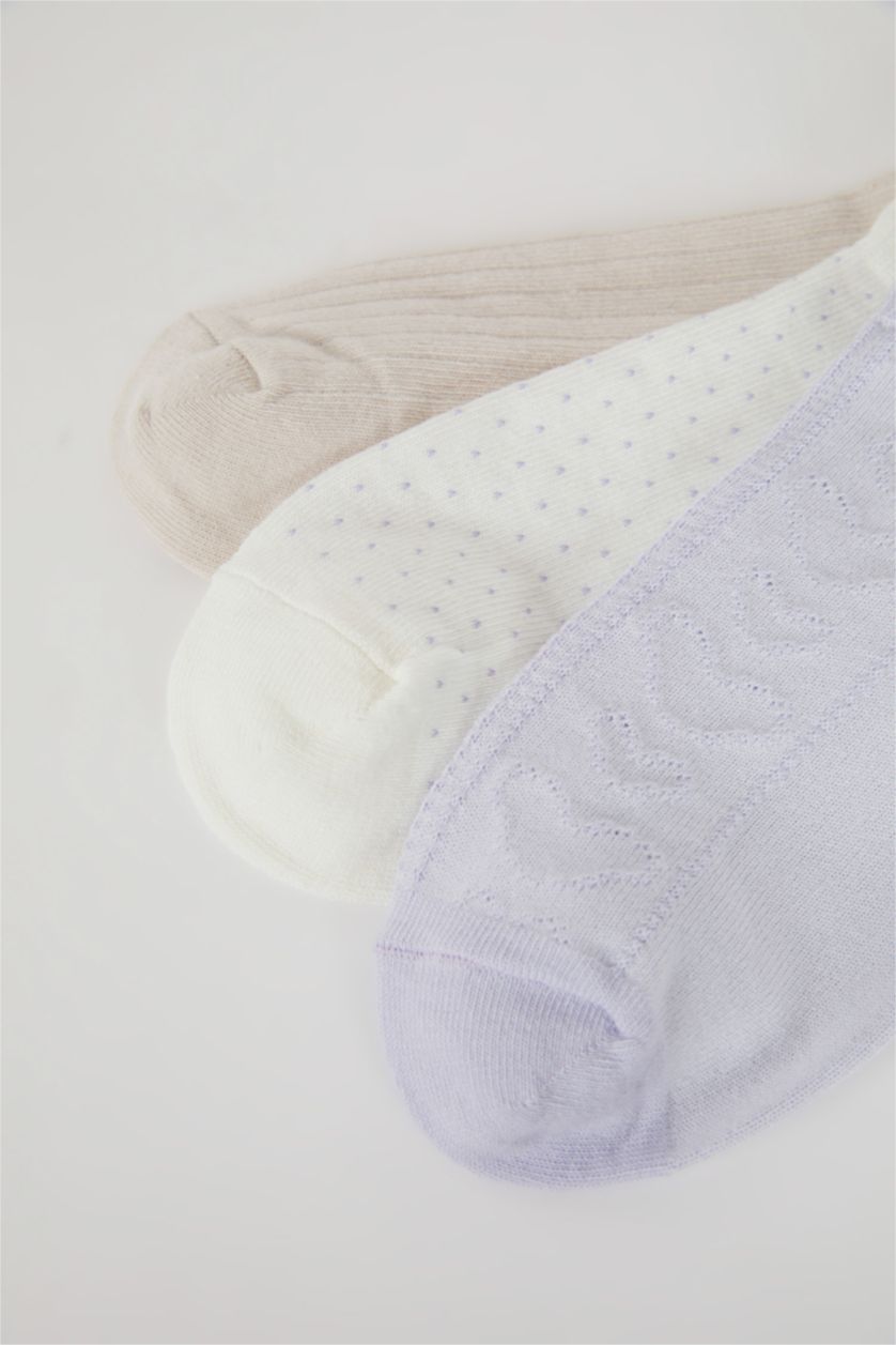 Kadın Karma Kadın 3'lü Pamuklu Patik Çorap