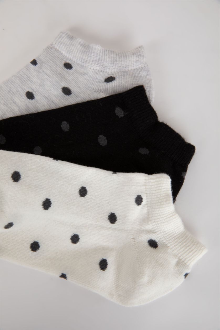 Kadın Karma Kadın 3'lü Pamuklu Patik Çorap