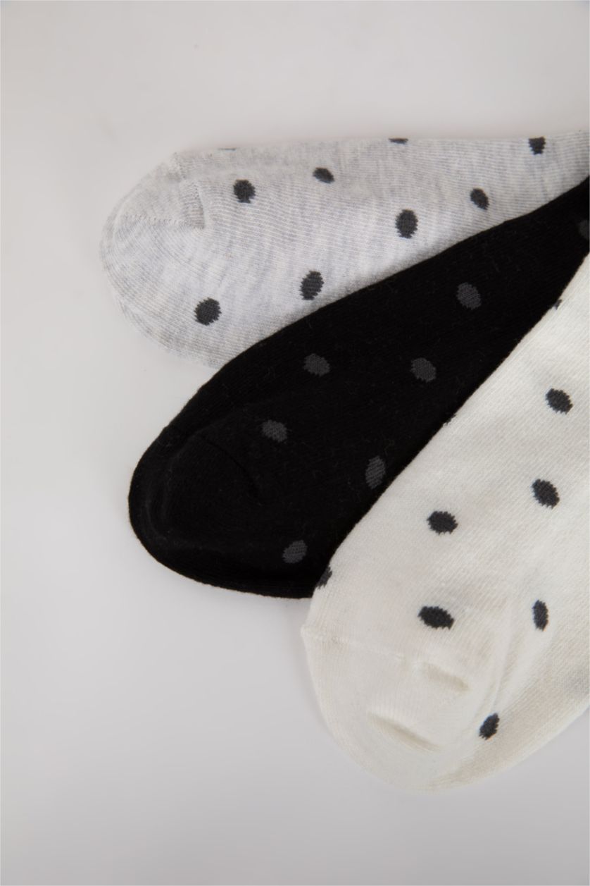 Kadın Karma Kadın 3'lü Pamuklu Patik Çorap