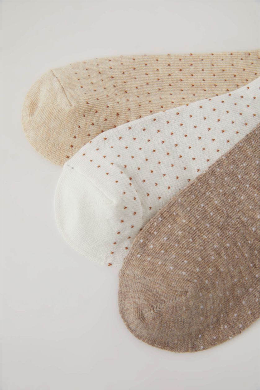 Kadın Karma Kadın 3'lü Pamuklu Patik Çorap