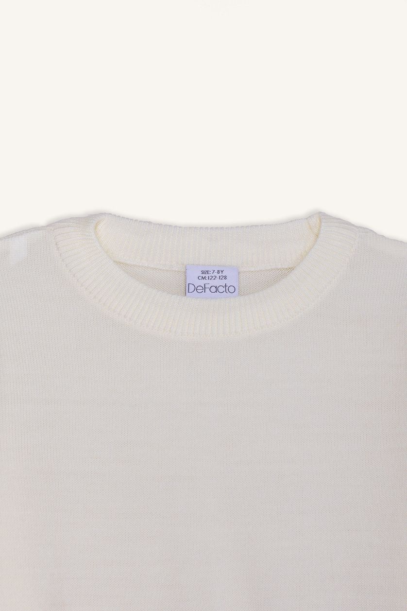 أولادي بيج فاتح بلوفر اولادي تريكو قصة عادية برقبة مستديرة