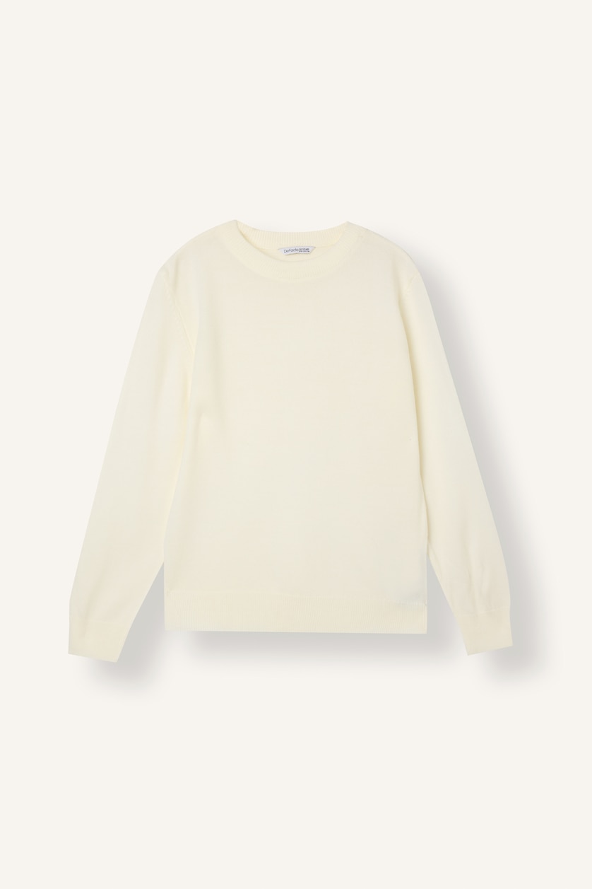 Erkek Çocuk - Genç Erkek Ekru Regular Fit Triko Kazak