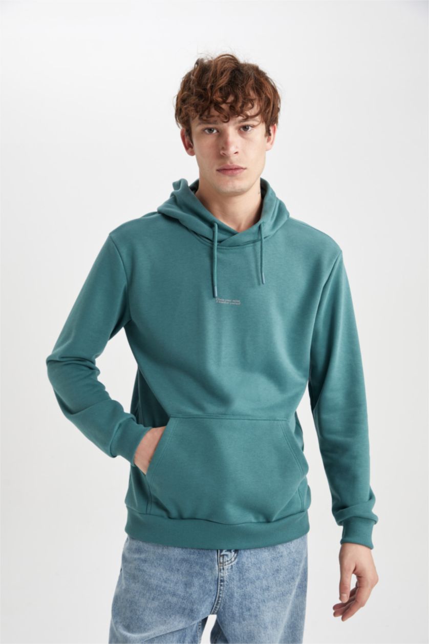 MAN Green Regular Fit Sweatshirt