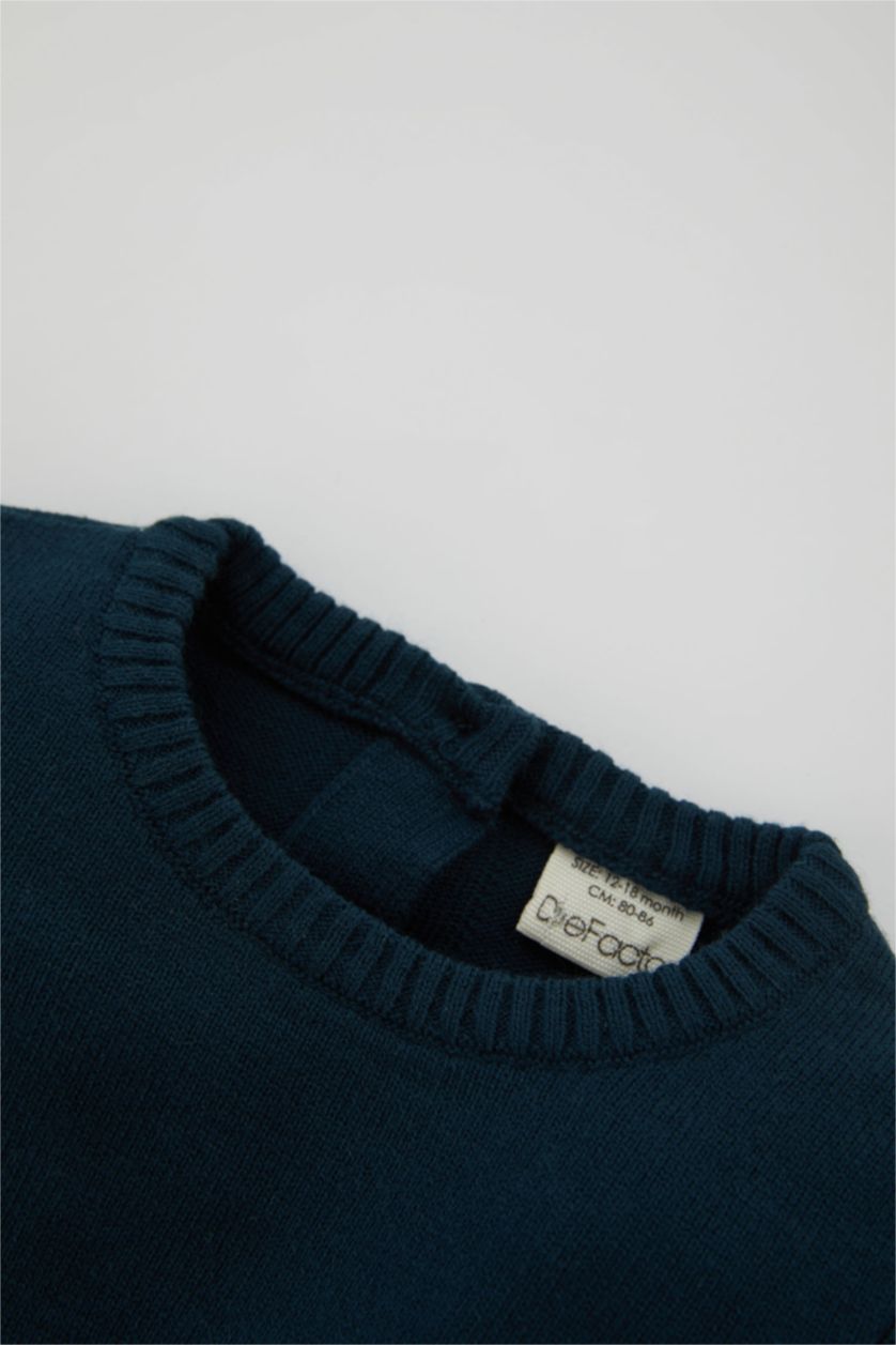 BABY BOY Petrol Baby Boy Regular Fit Crew Neck Pullover