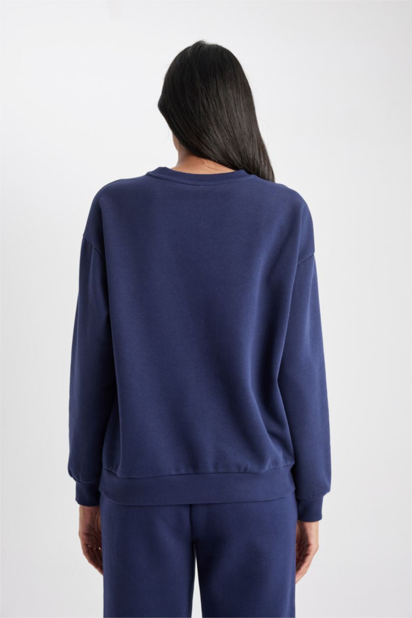 FEMME Marin Sweat- Shirt Coupe Relaxant Col Rond