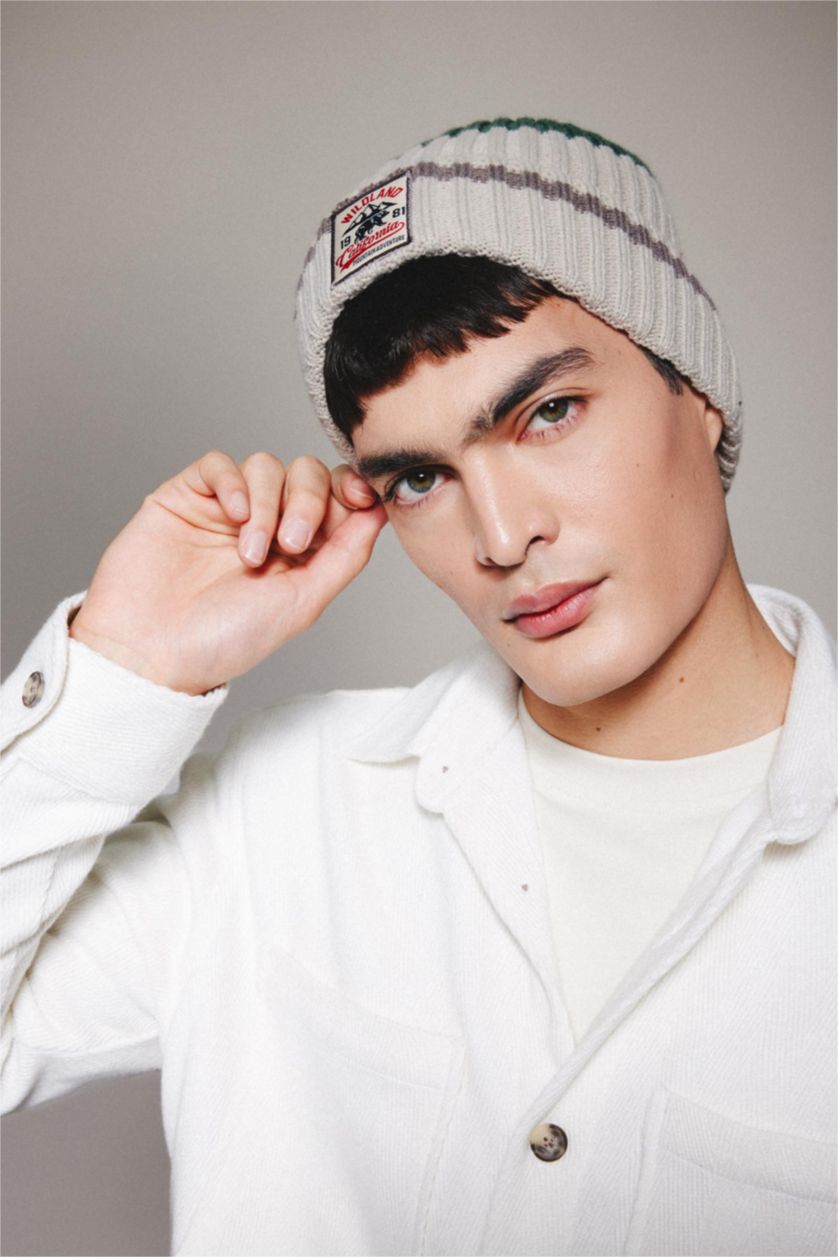 HOMME Écru Bonnet d'hiver
