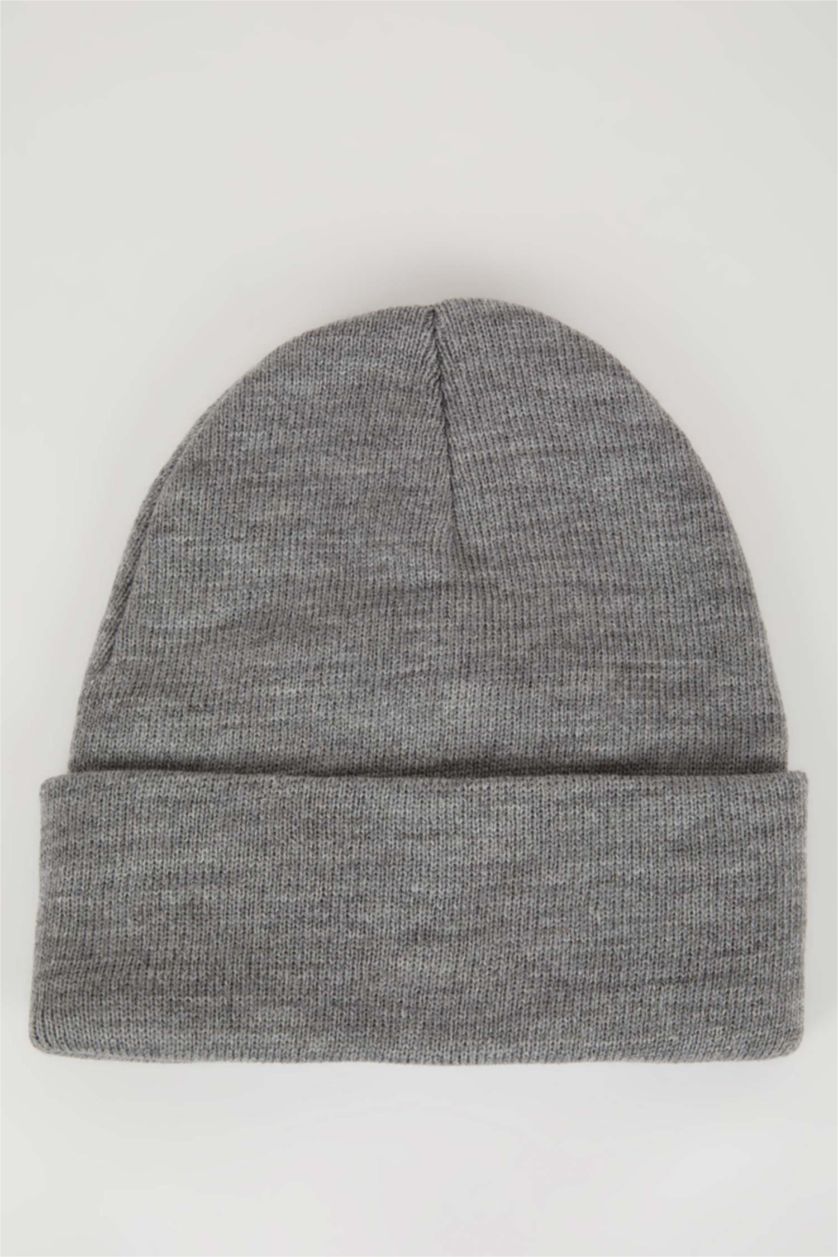 MAN Light Grey قبعة بيريه تريكو