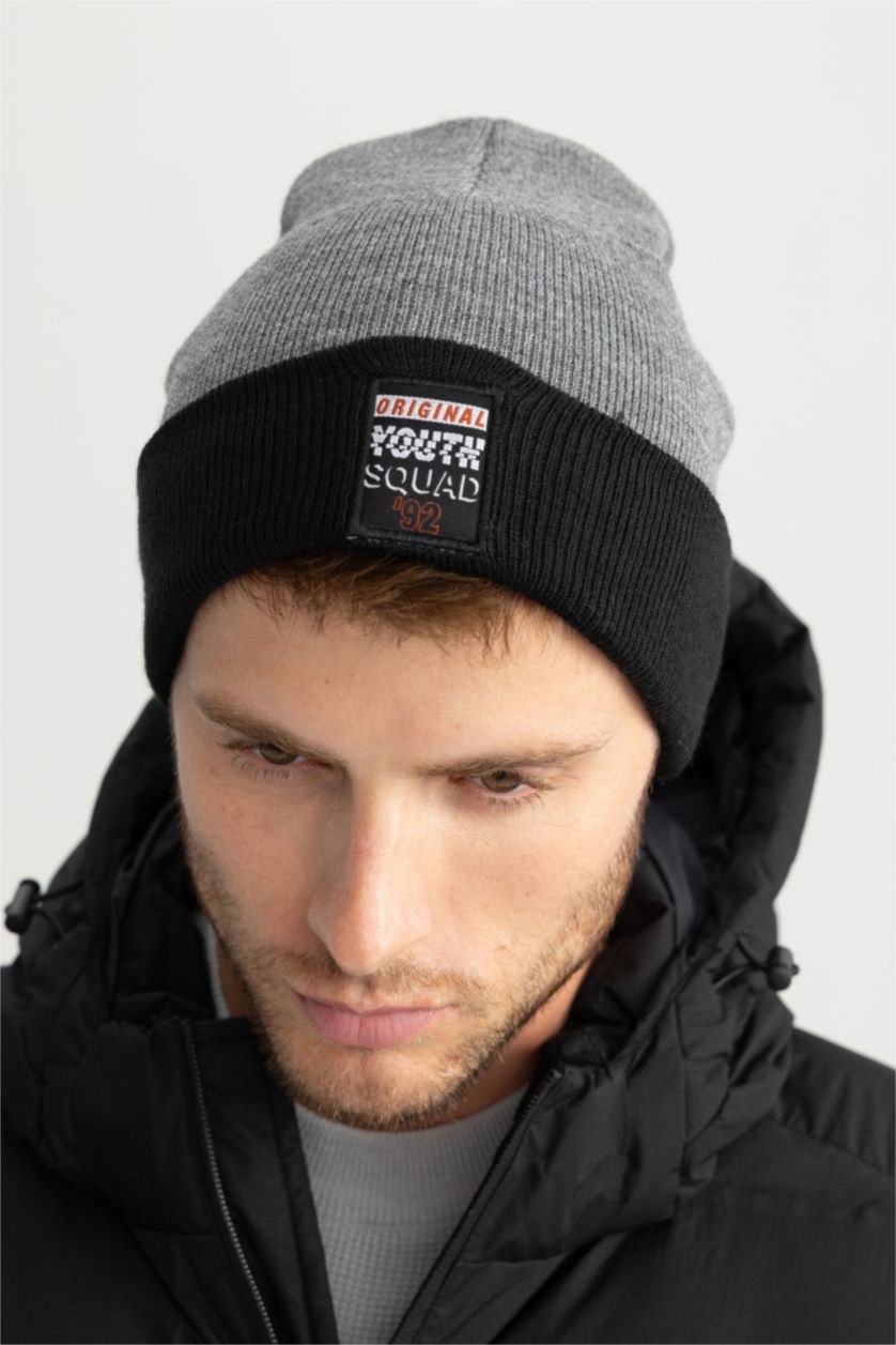 MAN Anthracite قبعة بيريه تريكو