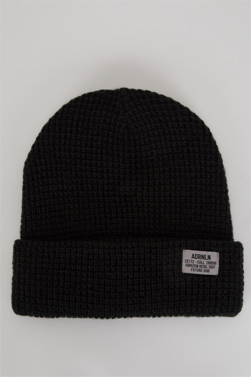 Men Black Man Knitwear Beret
