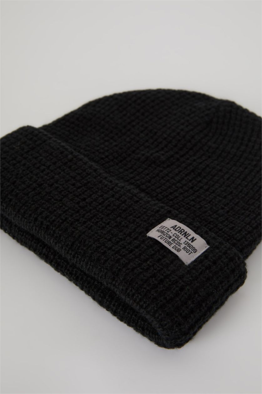 Men Black Man Knitwear Beret