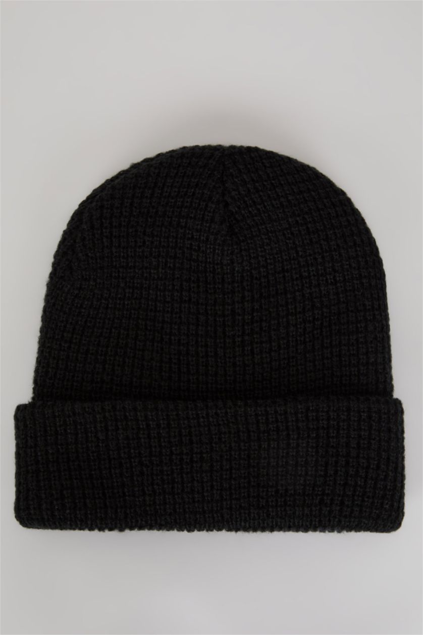 Men Black Man Knitwear Beret