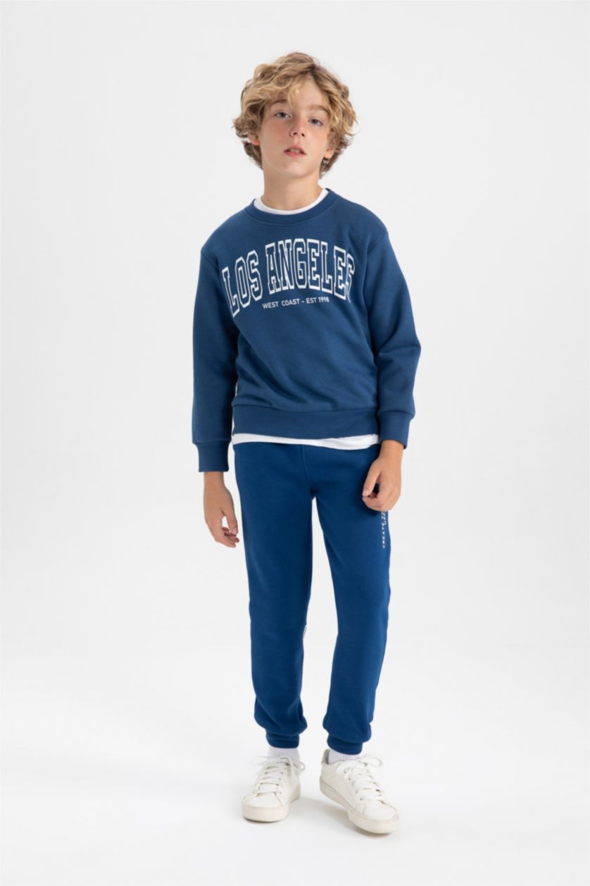 GARÇONS Bleu Pantalon Coupe Régulière