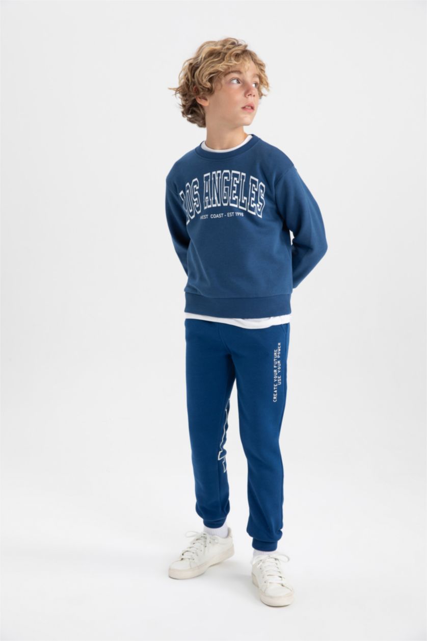 GARÇONS Bleu Pantalon Coupe Régulière