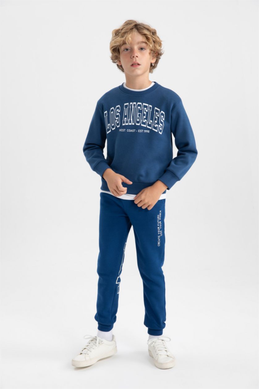 GARÇONS Bleu Pantalon Coupe Régulière