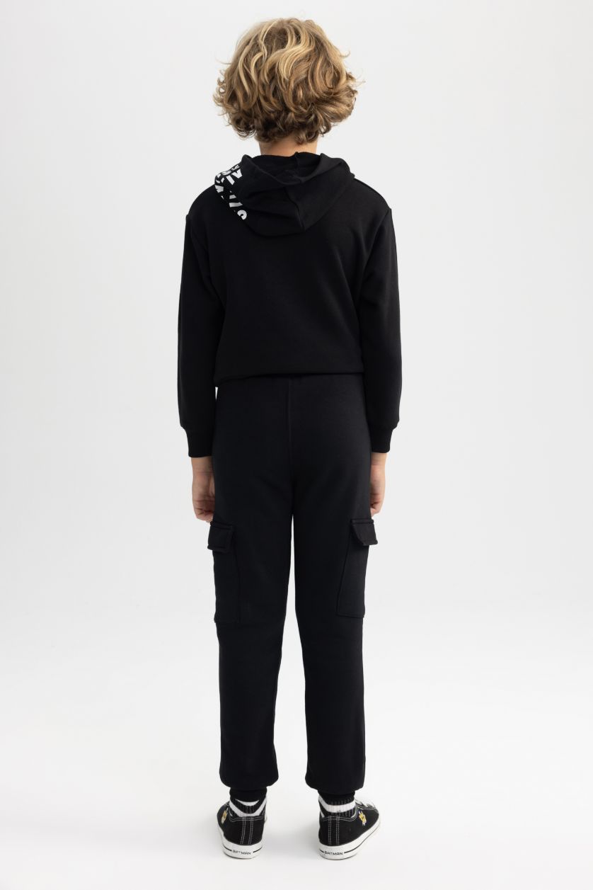 أولادي أسود بنطلون سويت بانتس اولادي قصة عادية بجيب