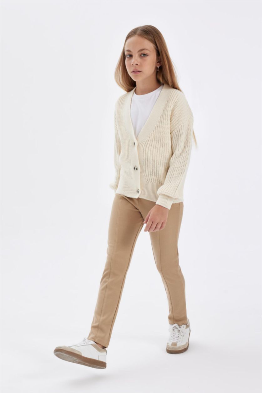 FILLES Beige Leggings longs Pour Fille