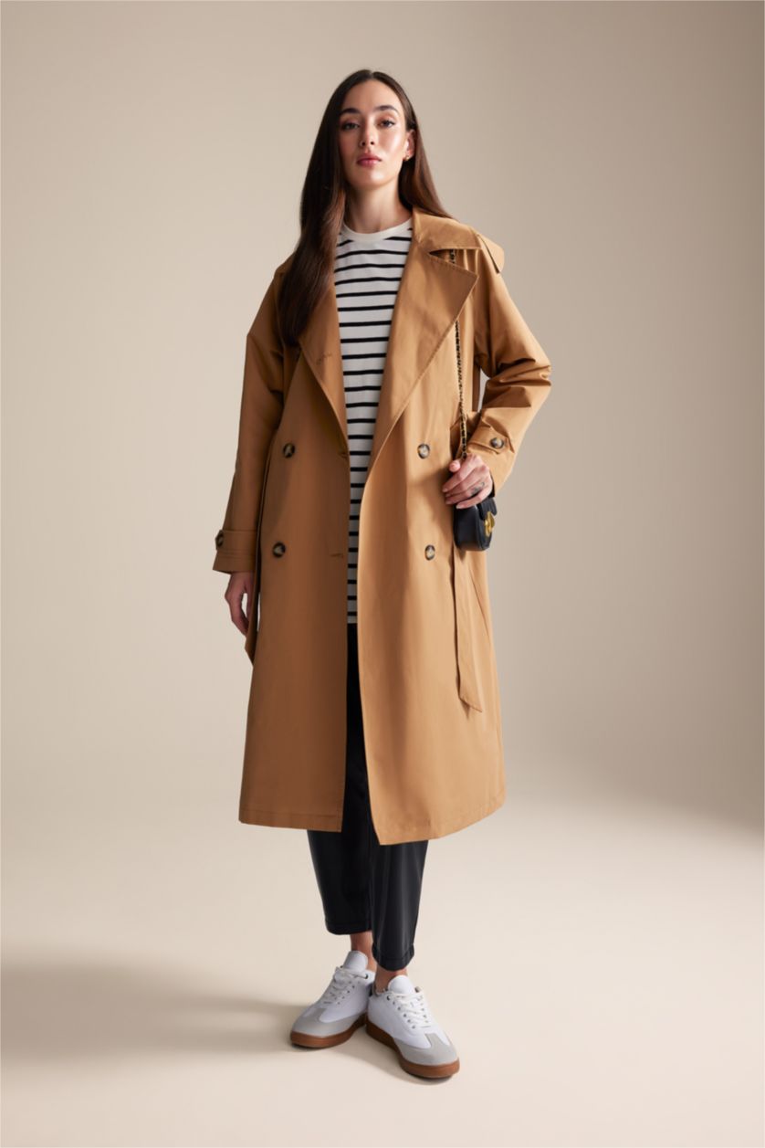 نساء بيج فاتح تونيك مخطط كم طويل وقصة عادية