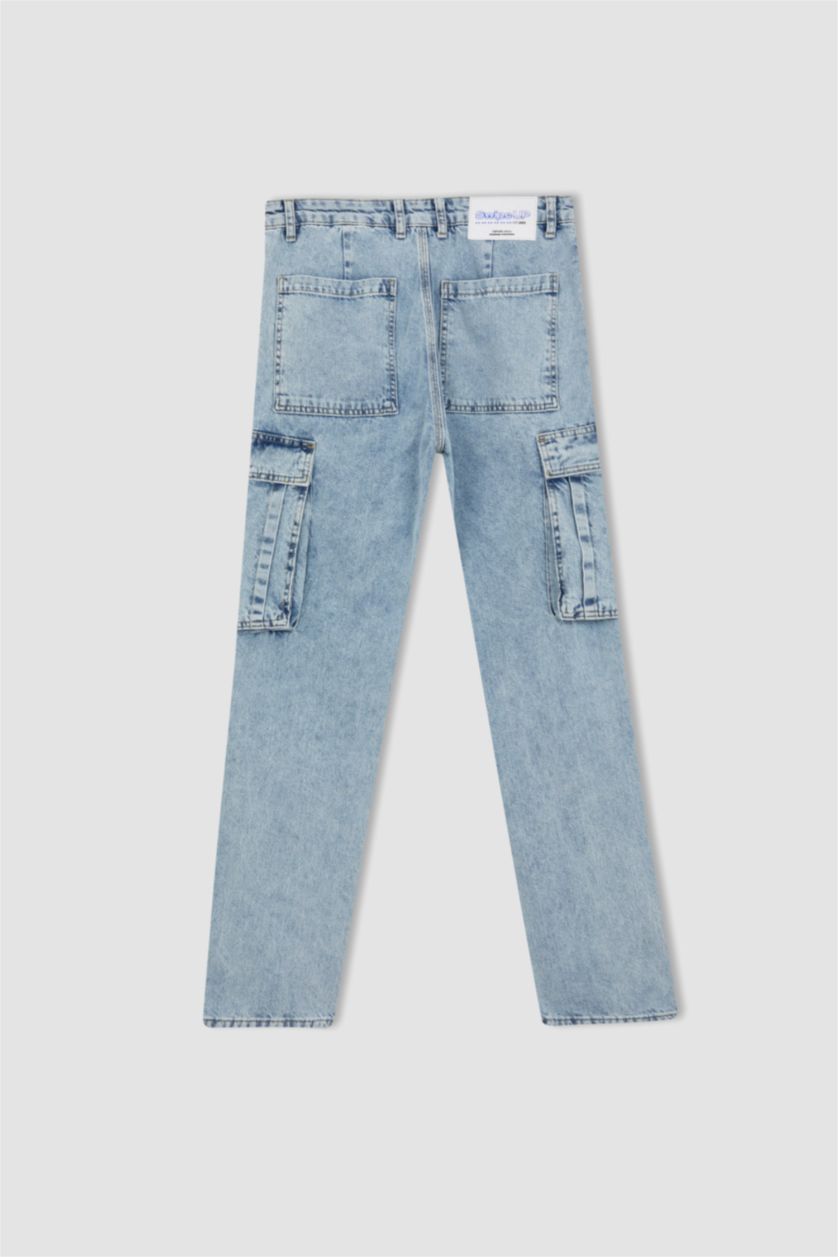 MAN Light Blue Relax Fit Comfortable Fit Normal Waist Normal Leg Jeans