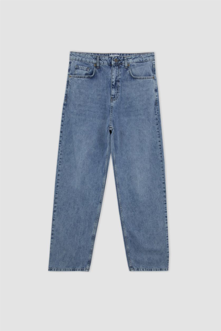 HOMME Vert Clair Pantalon Jean Baggy