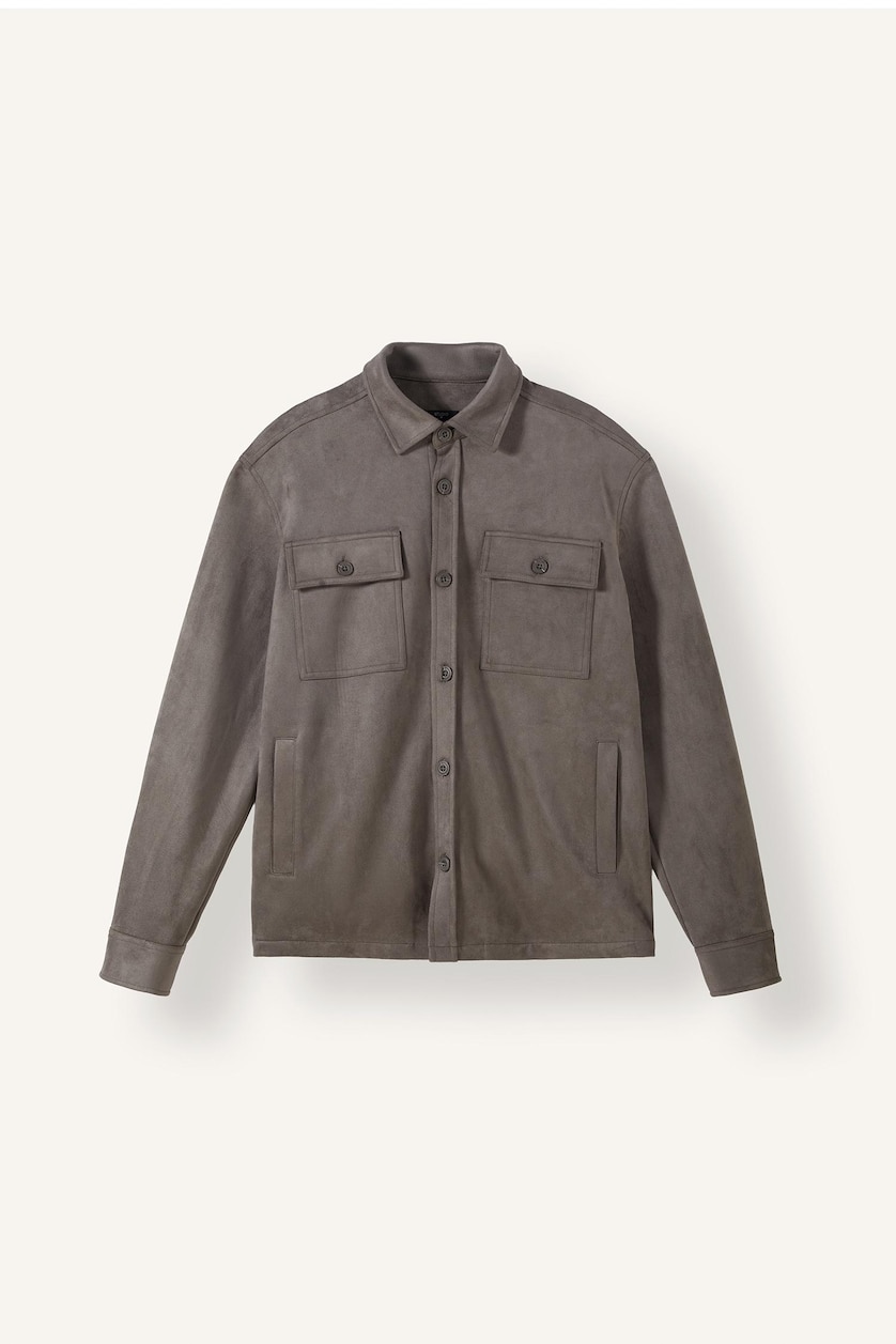 Men Teak Suede Overshirt