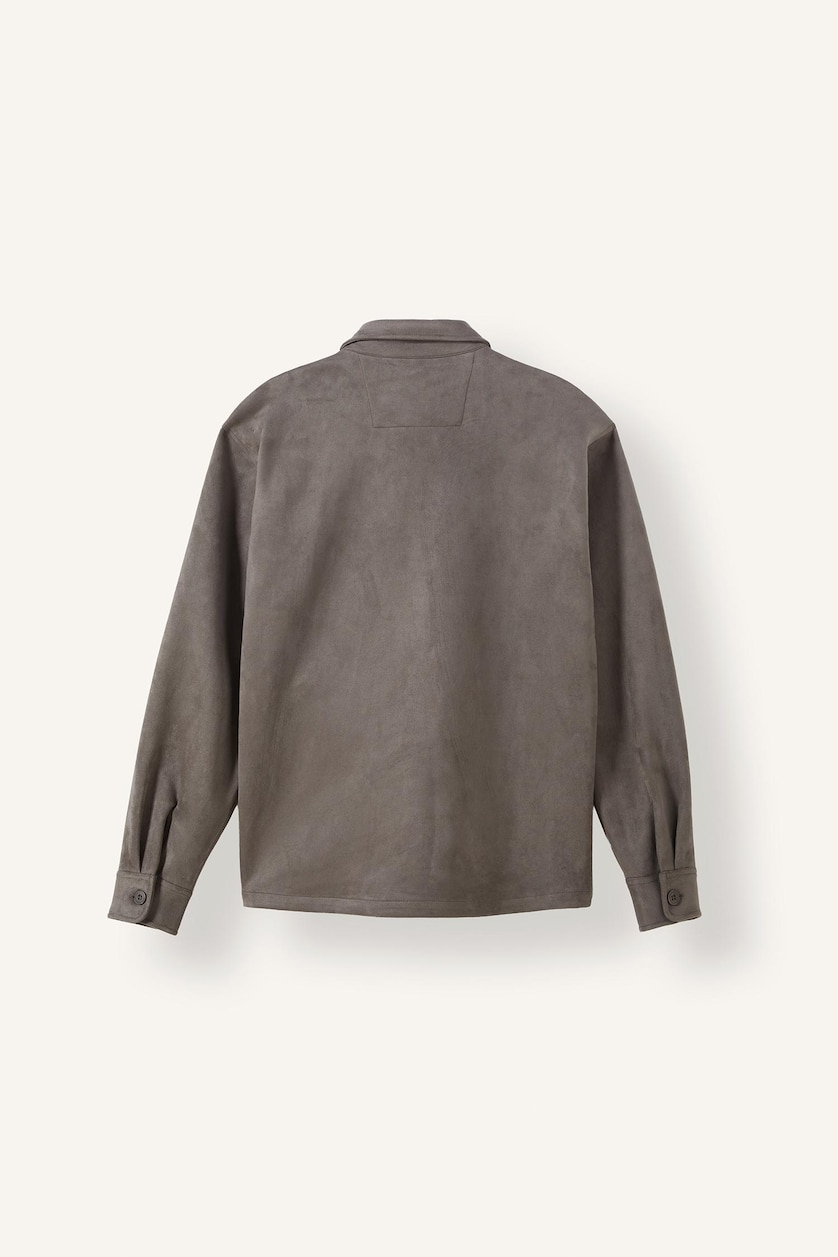 Men Teak Suede Overshirt