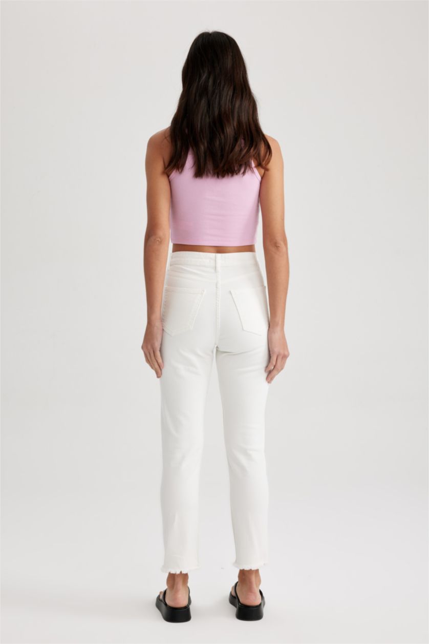 FEMME Blanc High Waist Trousers