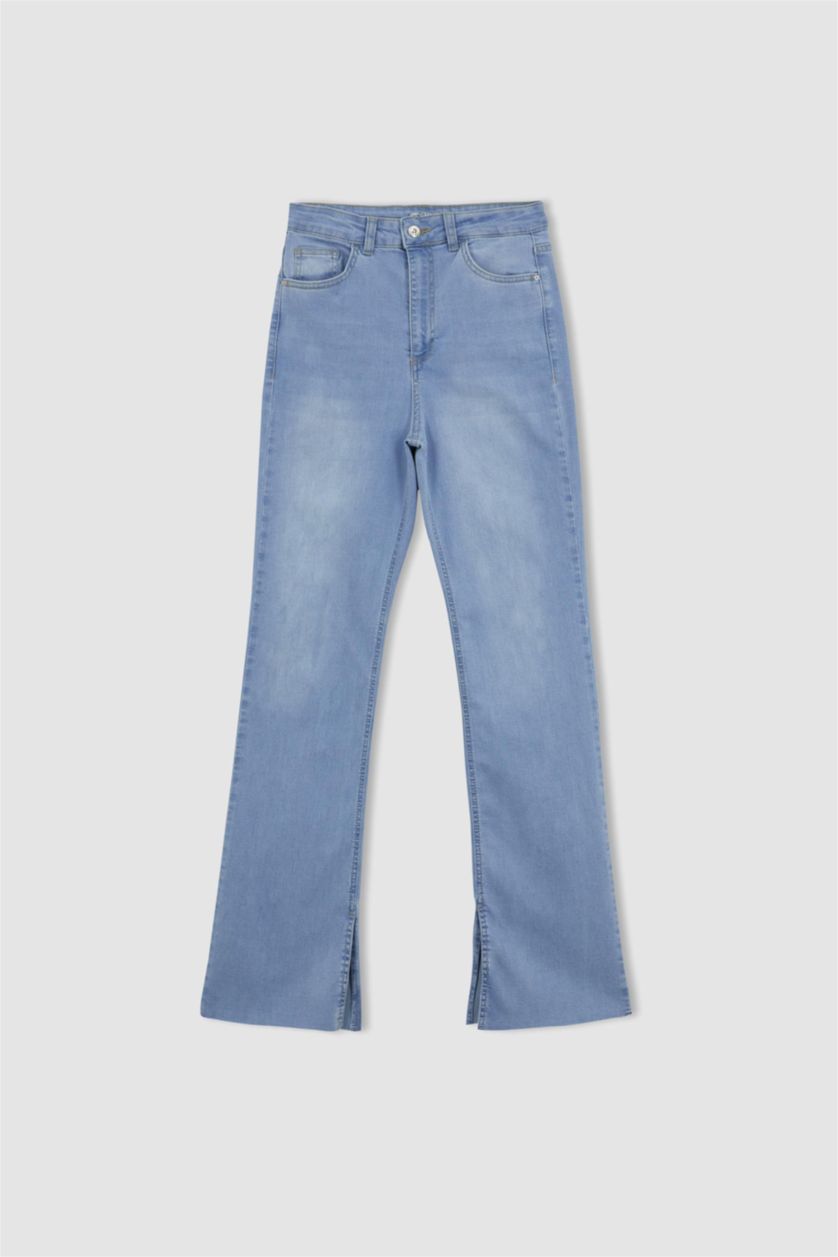 FEMME Indigo Clair High Waist Flare Trousers