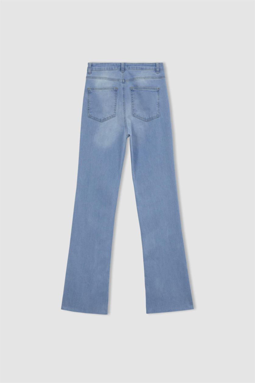 FEMME Indigo Clair High Waist Flare Trousers