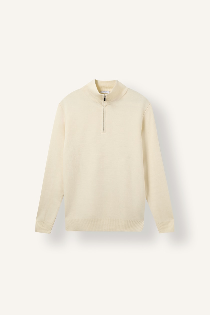 MAN Ecru Standard Fit Knitwear Pullover