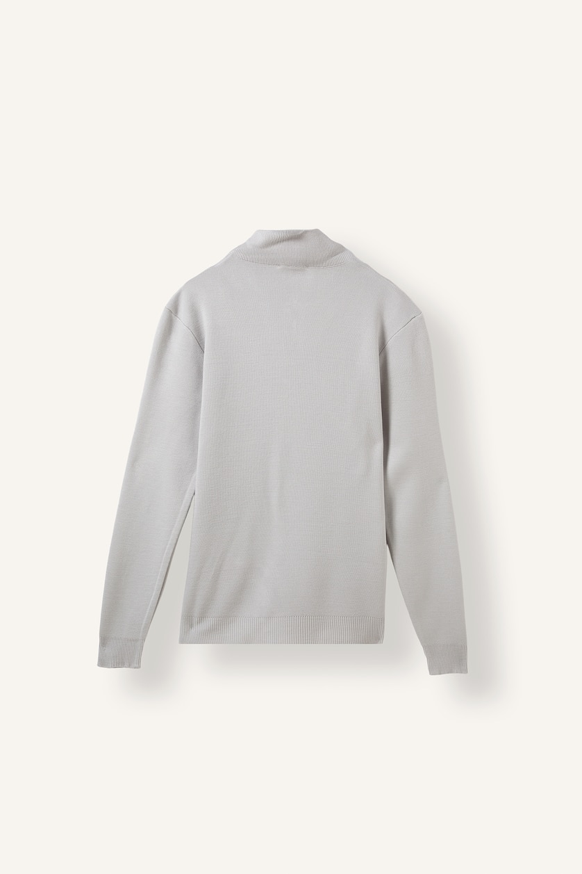 Men Light Grey Standard Fit Knitwear Pullover
