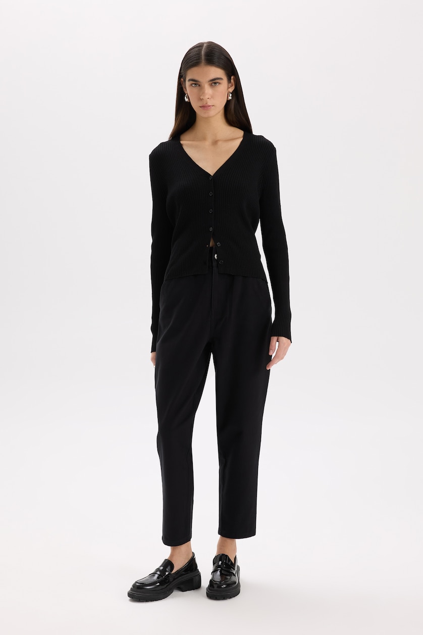 FEMME Noir Taille haute Paperbag