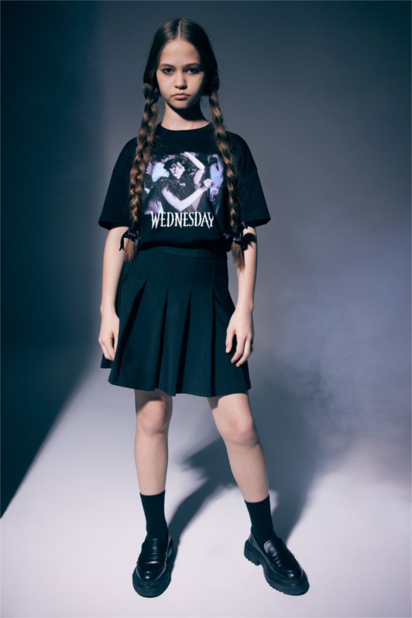 Girls & Teens Black Girls Wednesday Oversize Fit Short Sleeve T-Shirt