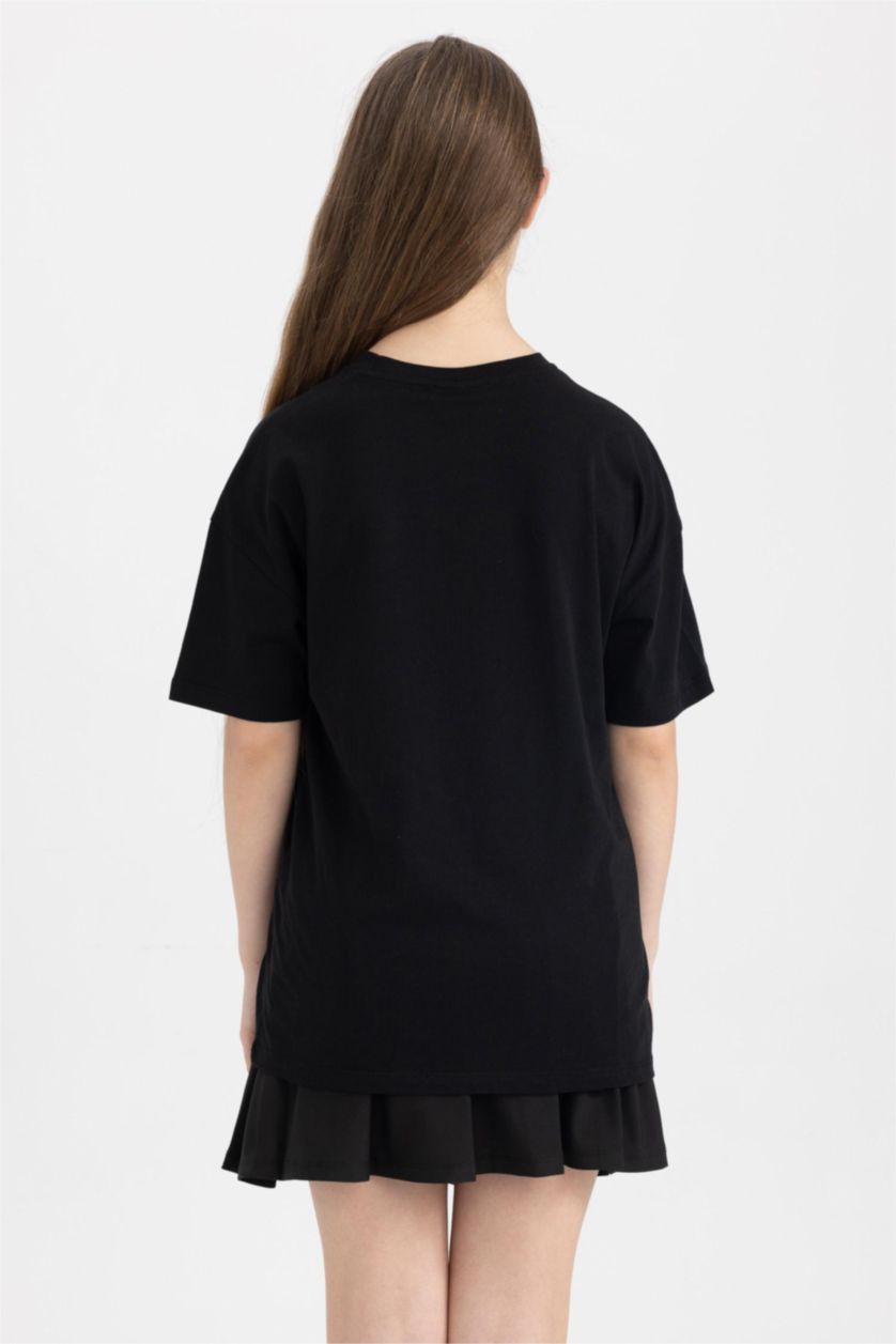 Girls & Teens Black Girls Wednesday Oversize Fit Short Sleeve T-Shirt