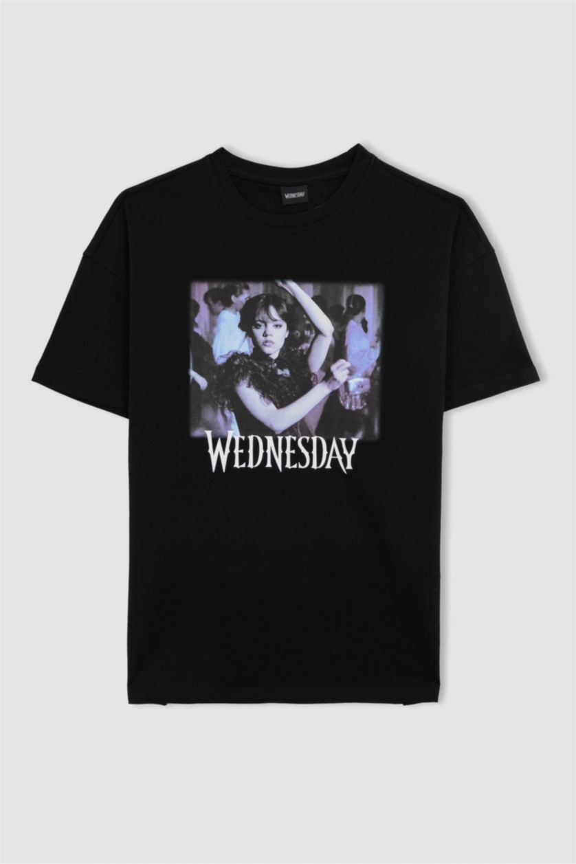 Girls & Teens Black Girls Wednesday Oversize Fit Short Sleeve T-Shirt