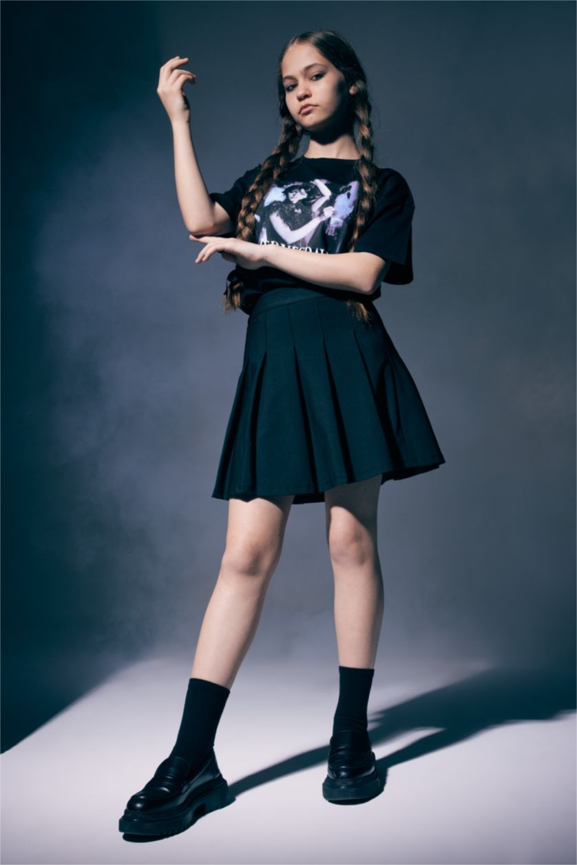 FILLES Noir Jupe Plissée Fille