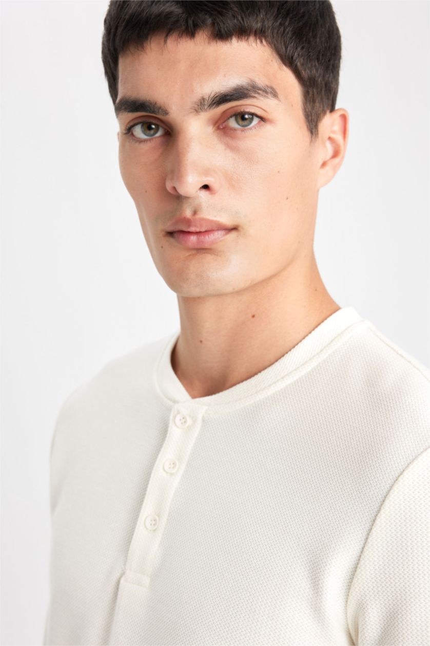 رجالي بيج فاتح تيشيرت سليم فيت