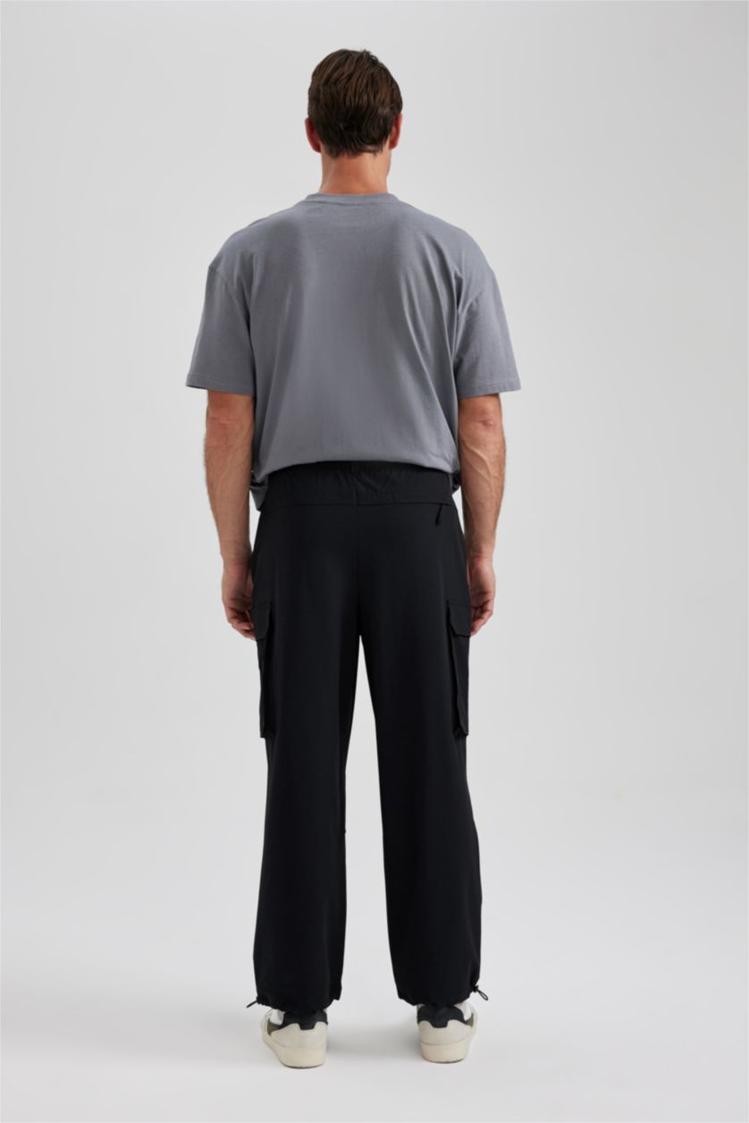 Erkek Siyah Relax Fıt Pantolon