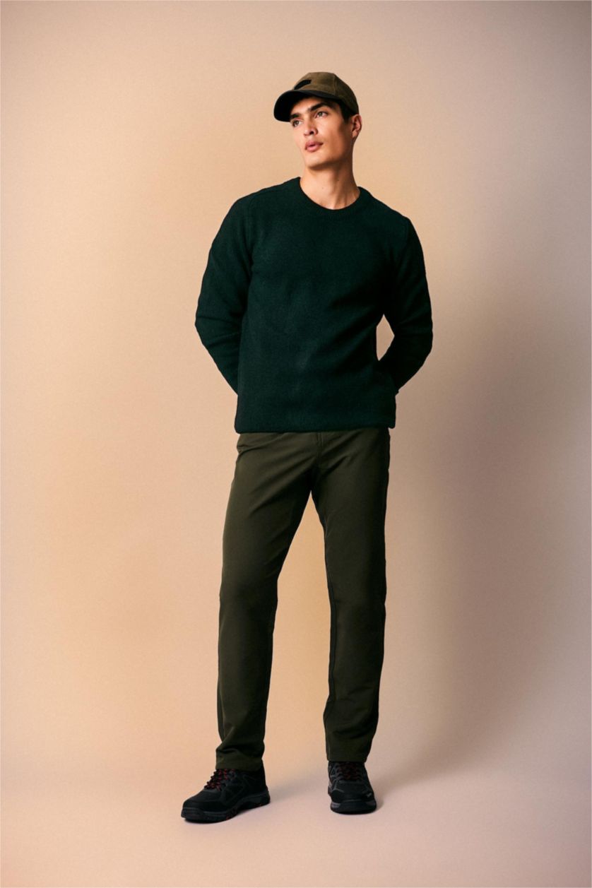 Ерлер Қараңғы Хаки қалыпты пішім Шалбар