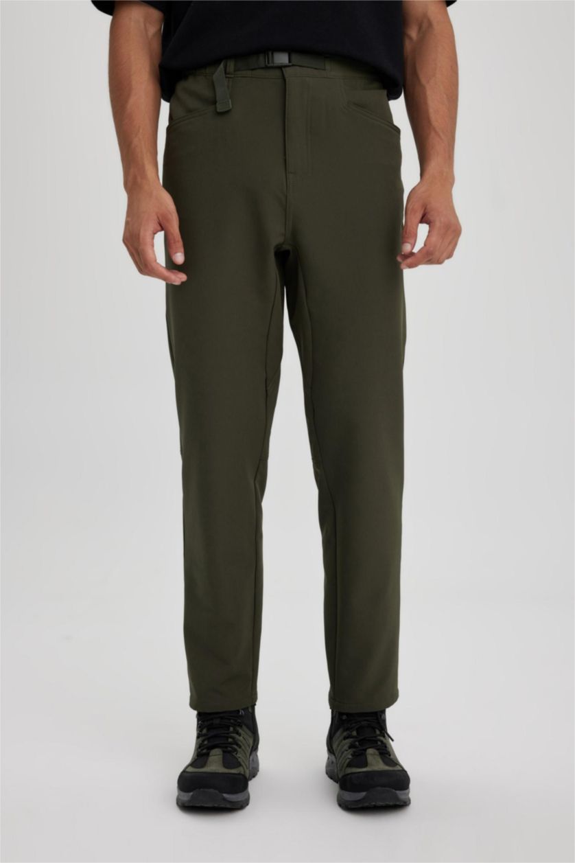 Ерлер Қараңғы Хаки қалыпты пішім Шалбар