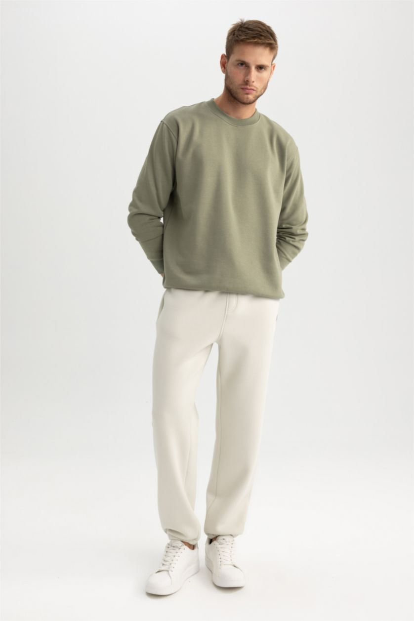 رجال اللون الحجري بنطلون سويت بانتس اوفر سايز