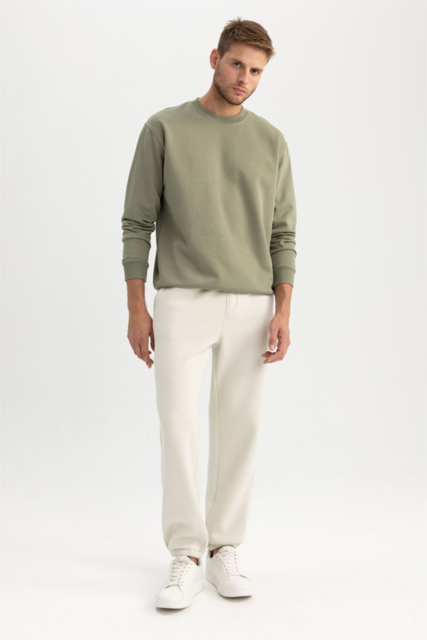 رجال اللون الحجري بنطلون سويت بانتس اوفر سايز